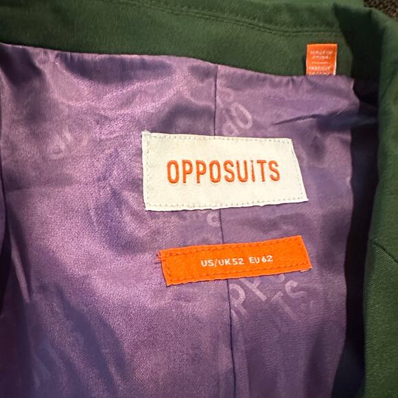 NWT Opposuits Men’s Glorious Green Suit 2 Button Jacket Size 52 - Picture 8 of 8